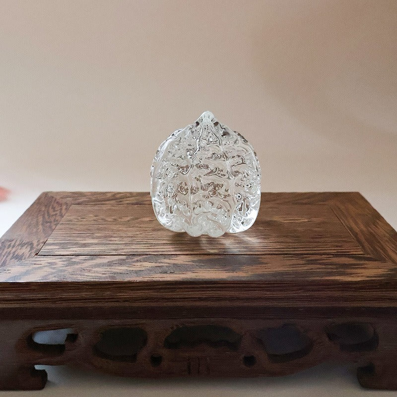 Handcrafted Liuli Crystal Walnuts