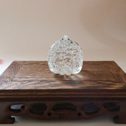 Handcrafted Liuli Crystal Walnuts
