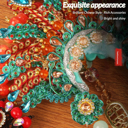 Ancient Chinese Opera Phoenix Coronet & Bridal Headdress Fridge Magnets, Peking Opera Facial Mask Cultural Souvenirs from Beijing Museum, Travel Magnetic Refrigerator Decor Gifts