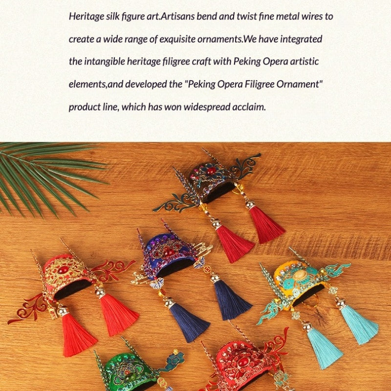 Ancient Chinese Opera Phoenix Coronet & Bridal Headdress Fridge Magnets, Peking Opera Facial Mask Cultural Souvenirs from Beijing Museum, Travel Magnetic Refrigerator Decor Gifts