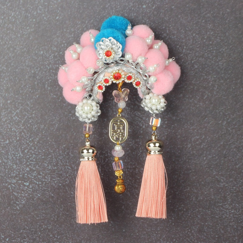 Ancient Chinese Opera Phoenix Coronet & Bridal Headdress Fridge Magnets, Peking Opera Facial Mask Cultural Souvenirs from Beijing Museum, Travel Magnetic Refrigerator Decor Gifts