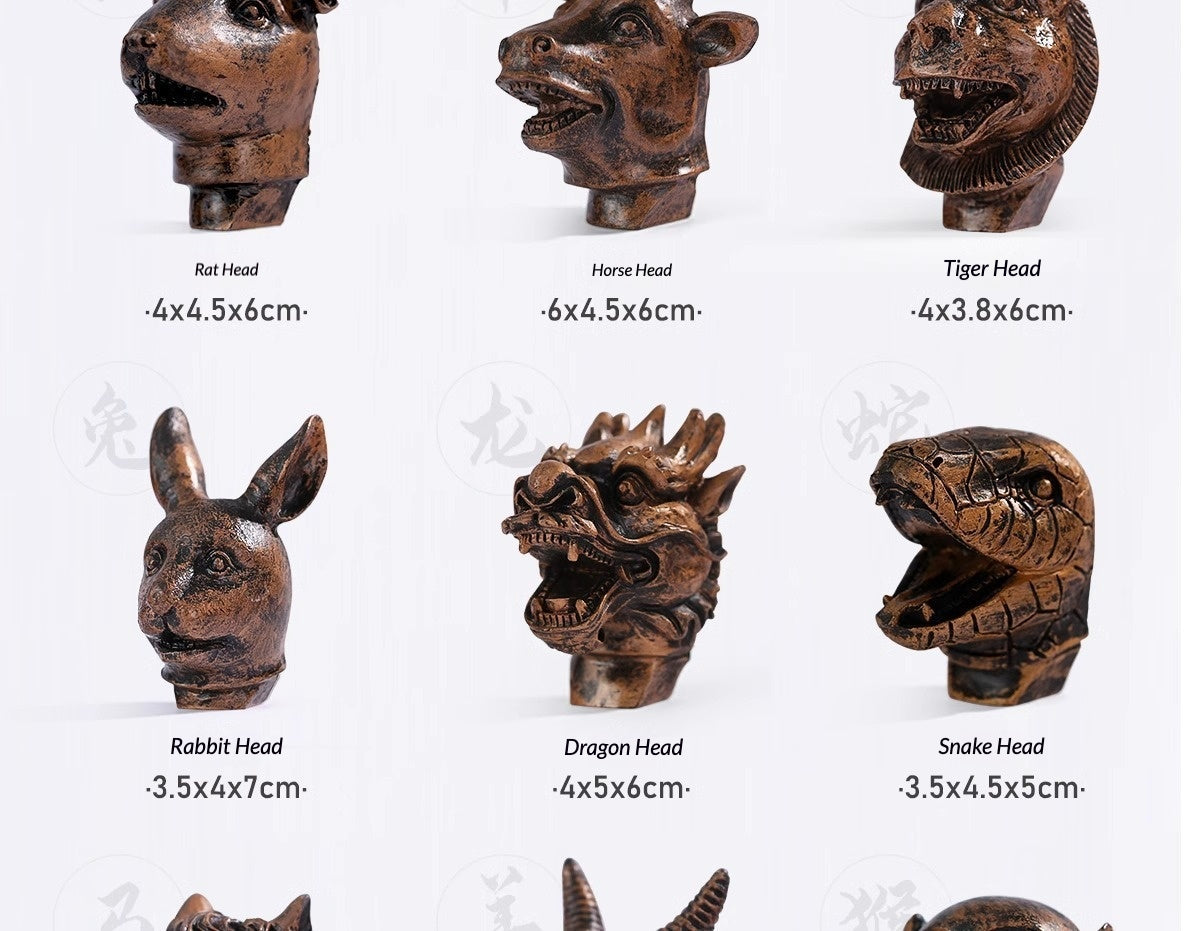 12 Zodiac 3D Resin Fridge Magnets | Yuanmingyuan Beijing Souvenir