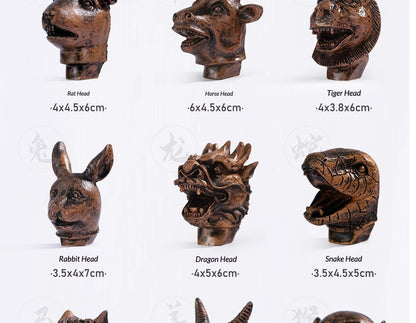 12 Zodiac 3D Resin Fridge Magnets | Yuanmingyuan Beijing Souvenir