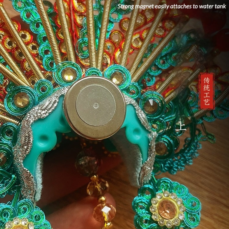 Ancient Chinese Opera Phoenix Coronet & Bridal Headdress Fridge Magnets, Peking Opera Facial Mask Cultural Souvenirs from Beijing Museum, Travel Magnetic Refrigerator Decor Gifts