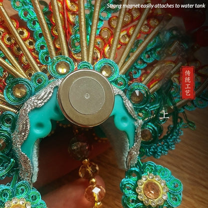 Ancient Chinese Opera Phoenix Coronet & Bridal Headdress Fridge Magnets, Peking Opera Facial Mask Cultural Souvenirs from Beijing Museum, Travel Magnetic Refrigerator Decor Gifts