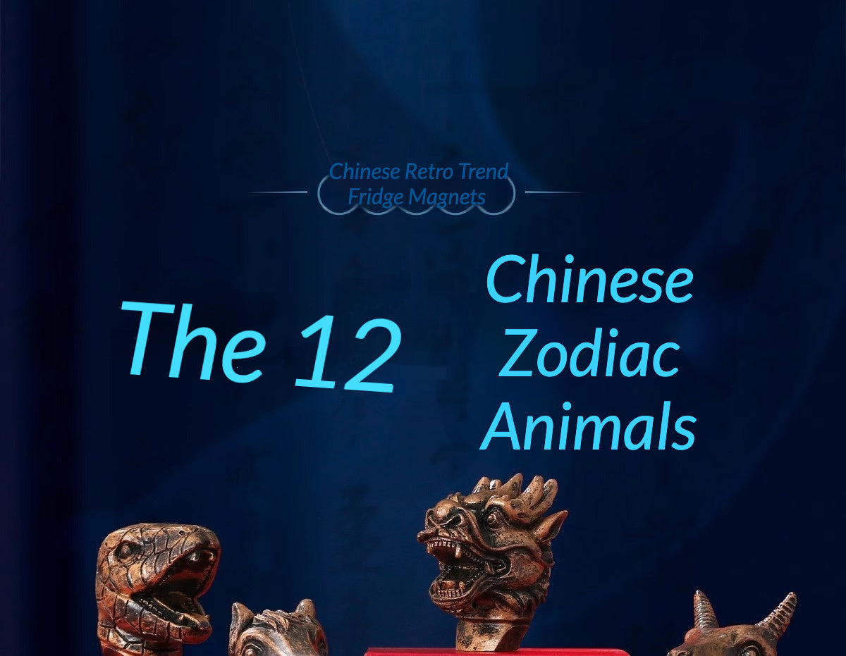 12 Zodiac 3D Resin Fridge Magnets | Yuanmingyuan Beijing Souvenir